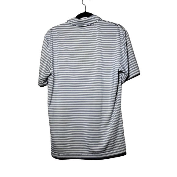 Adidas Mens Blue and White Striped Short Sleeve Polo Size Small Athletic Active - Picture 2 of 10